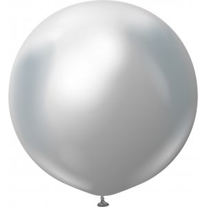 Ballonger ensfargede - Premium 90 cm - Sølvkrom - 2-pakning Ballonger ensfargede - Premium 90 cm - Sølvkrom - 2-pakning