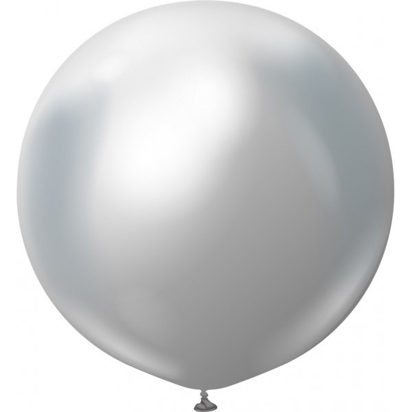 Ballonger ensfargede - Premium 90 cm - Sølvkrom - 2-pakning Ballonger ensfargede - Premium 90 cm - Sølvkrom - 2-pakning