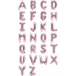 Bokstavballonger - Roségull - 35 cm Bokstavballonger - Roségull - 35 cm