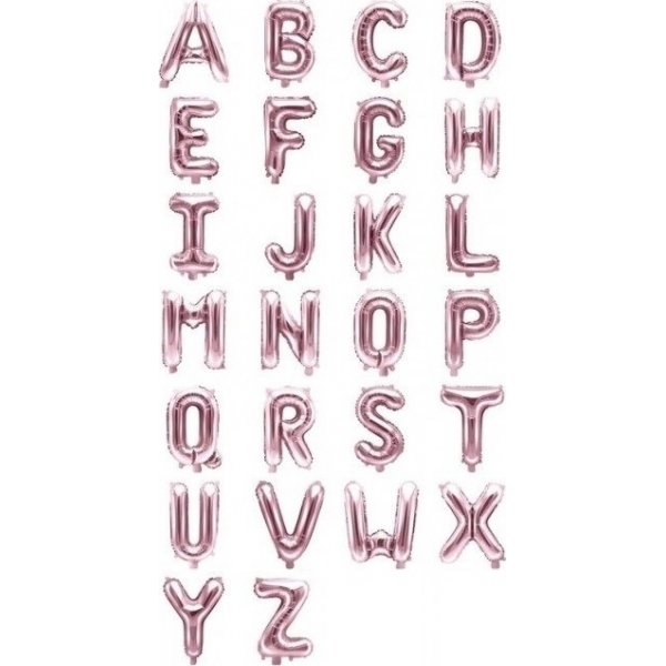 Bokstavballonger - Rosgull - 35 cm