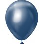 Miniballonger ensfargede - Premium 13 cm - Marineblå Krom - 25-pakning