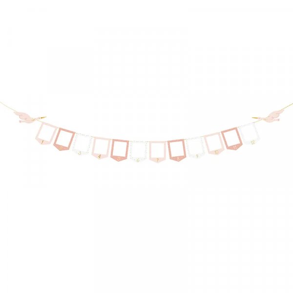 Fotogirlander - Stork - Rosa/Gull Fotogirlander - Stork - Rosa/Gull