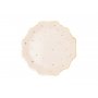 Papirtallerkener - Beige med stjerner - 21 cm Papirtallerkener - Beige med stjerner - 21 cm