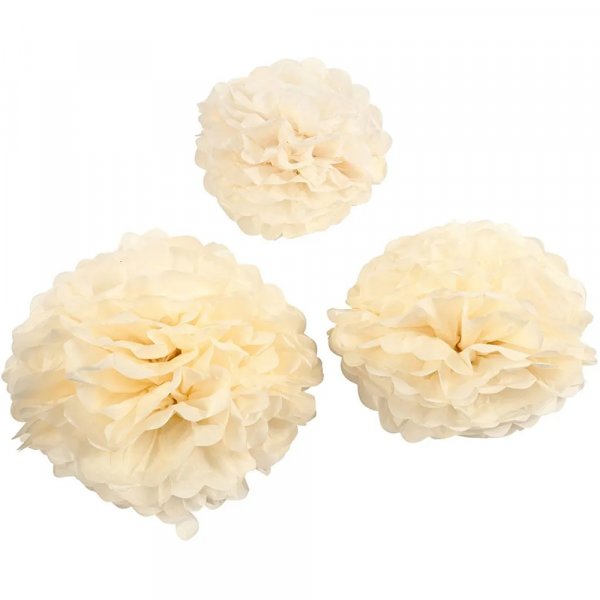 Pom pom - 3-pack - Ivory