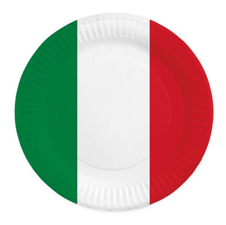 Papptallerkener – Italia – 23 cm – 8-pakning – Papirtallerkener, Borddekking