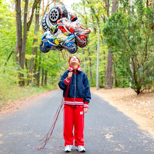 Folieballong - Racing - Motorsykkel - 66x53 cm