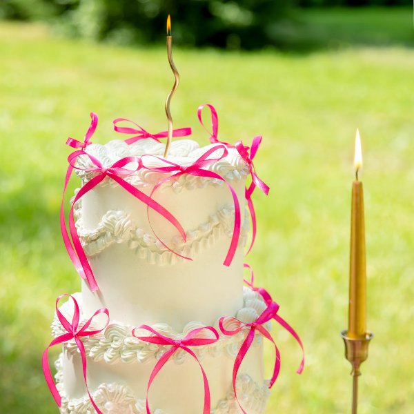 Kakepinn/Kaketopper - Sløyfer - Knallrosa - 10-pakning Kakepinn/Kaketopper - Sløyfer - Knallrosa - 10-pakning