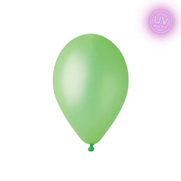 Lateksballonger - Neongrønn - UV-glød - 28 cm Lateksballonger - Neongrønn - UV-glød - 28 cm