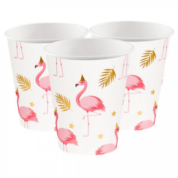 Pappkopper - Flamingo Party - 6-pakning