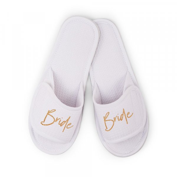 Slippers - Vit/Guld - Bride
