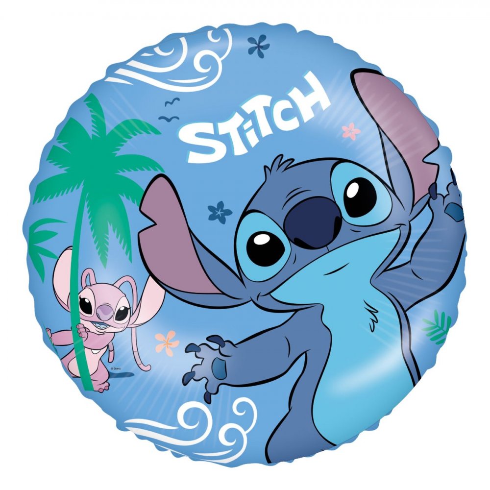 Folieballong – Stitch & Angel – 46 cm – Rund, Folieballonger, Ballonger