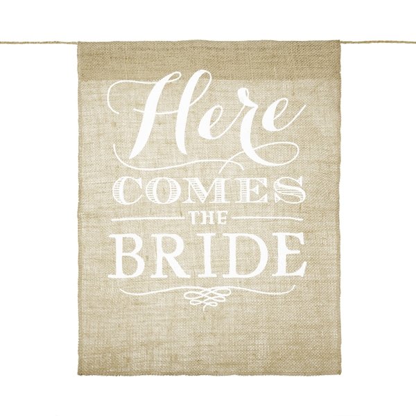 Juteflagg - Her kommer bruden Juteflagg - Her kommer bruden