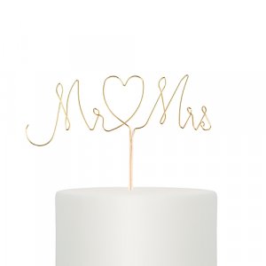 Kaketopper - Tråd - Herr og Fru - Gull Kaketopper - Tråd - Herr og Fru - Gull