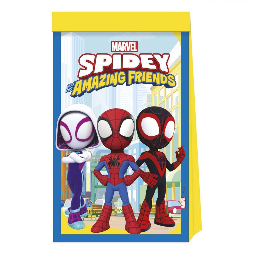 Festposer – Spidey og hans fantastiske venner – 4-pakning – Andre vesker og gaver, Esker og vesker