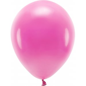 Ensfargede ballonger - ko 30 cm - Fuchsia - 10-pakning