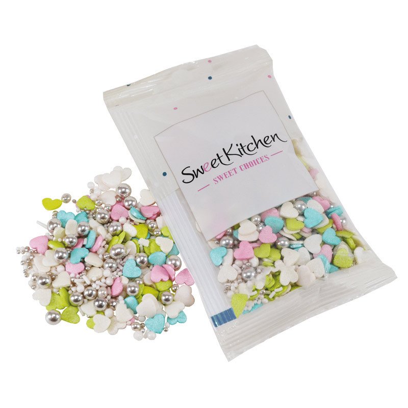 Dryssblanding – Pastellhjerter – SweetKitchen – 40g – Dryssblandinger, Sprinkles