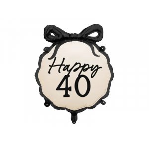 Rund folieballong - Naken - Happy 40
