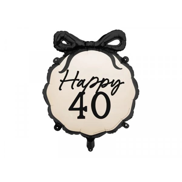 Rund folieballong - Naken - Happy 40
