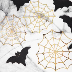 Hengende dekorasjoner - Spindelvev - Gull - 3 stk