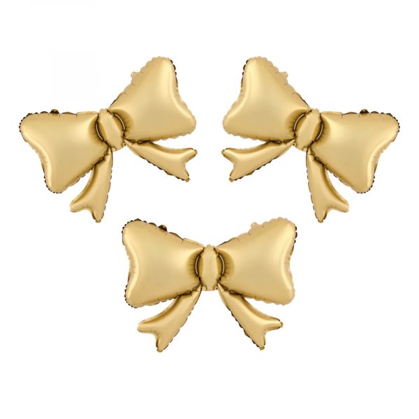 Folieballong - Slyfer - Gull - 3-pakning