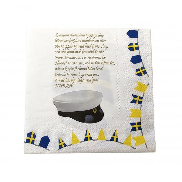 Servietter - Student - 20-pakning (33 x 33 cm) Servietter - Student - 20-pakning (33 x 33 cm)