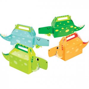 Festbokser - Dinosaur - Bl�/Gr�nn/Oransje - 4-pakning