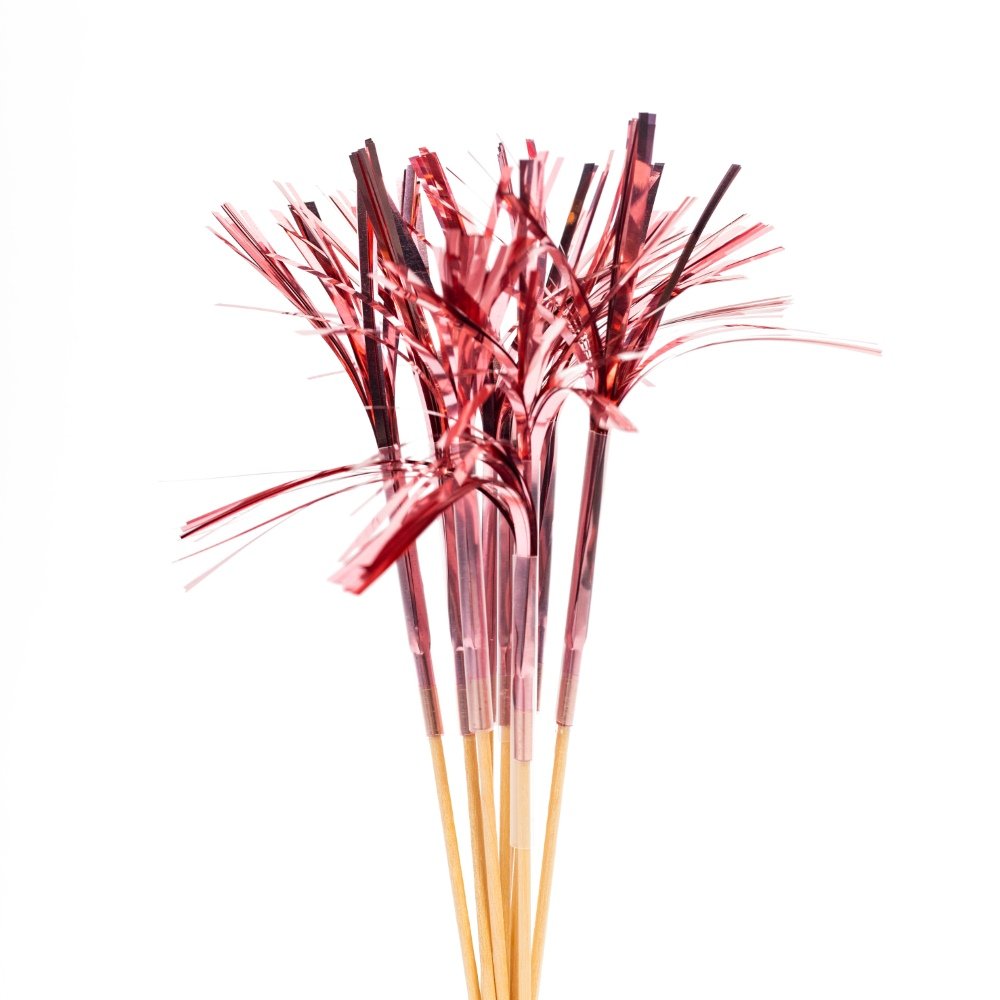 Festplukkere - Roségull - 24 cm - 10-pakning - Cake Picks