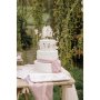 Stoffløper - Rosa med sølvsteiner - 28 cm x 3 m Stoffløper - Rosa med sølvsteiner - 28 cm x 3 m