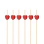 Snackpinner/Drikkepinner - R�de hjerter - 12 cm - 25 stk