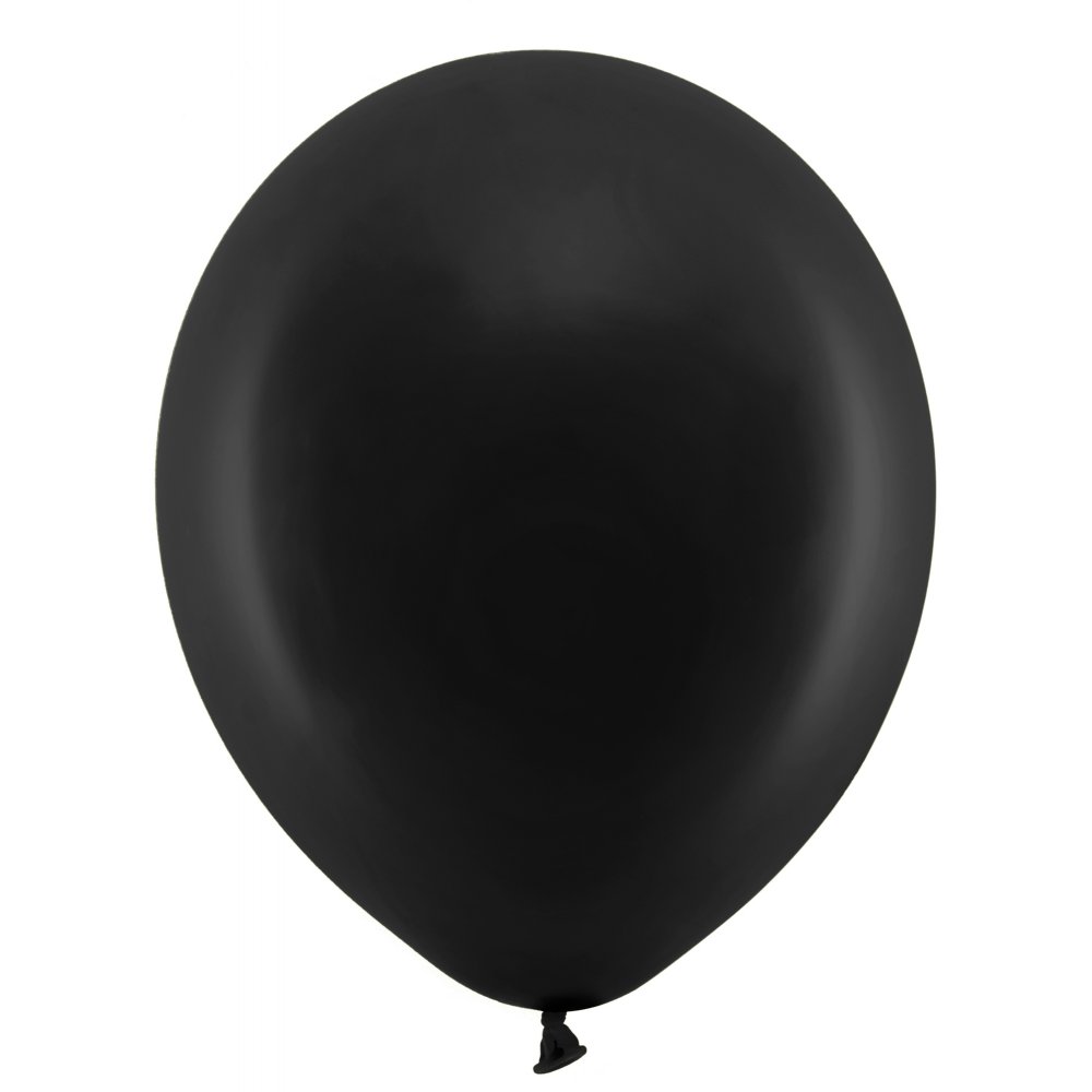 Pastellballonger – Standard 30 cm – Svart – 10-pakning – Pastell, Ensfargede ballonger, Ballonger
