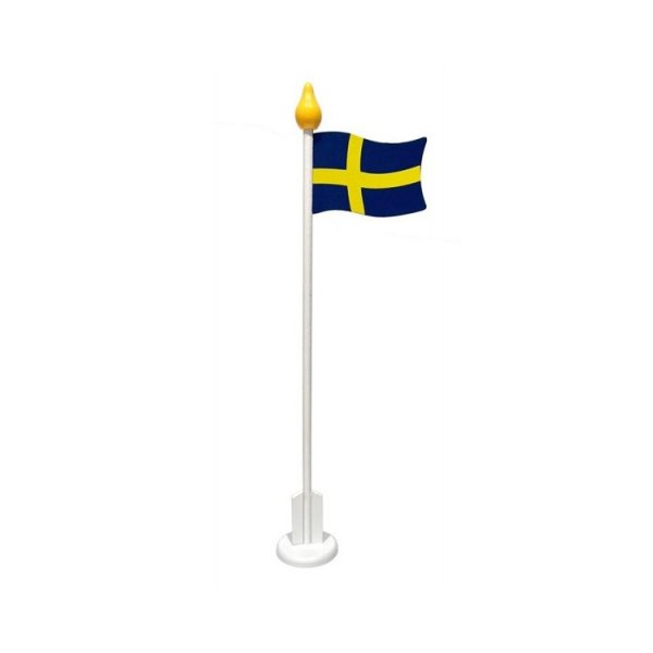 Svensk flagg på en 30 cm base Svensk flagg på en 30 cm base