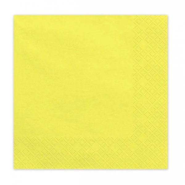 Servietter - Gul - 20-pakning