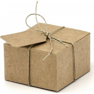 Gaveeske - Kraft med merkelapp - 10-pakning