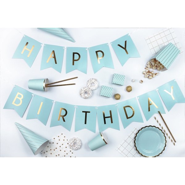 Popcornbokser - Stripete - Lyseblå/Gull - 6-pakning Popcornbokser - Stripete - Lyseblå/Gull - 6-pakning