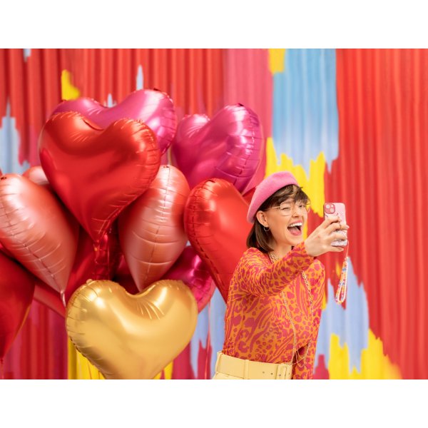 Folieballong - Rødt hjerte Folieballong - Rødt hjerte