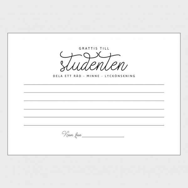 Gratulerer - Til studenten - 8-pakning