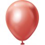 Miniballonger ensfargede - Premium 13 cm - Rød Krom - 25-pakning