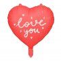 Folieballong - R�dt Hjerte - Elsker Deg