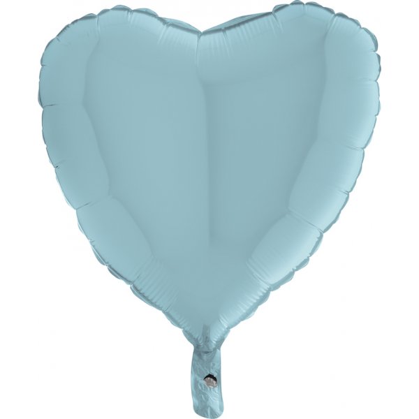 Foliehjerte - Matt Pastell - Lysebl