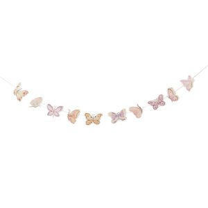 Girlander sommerfugler - Rosa - 1,5 m Girlander sommerfugler - Rosa - 1,5 m