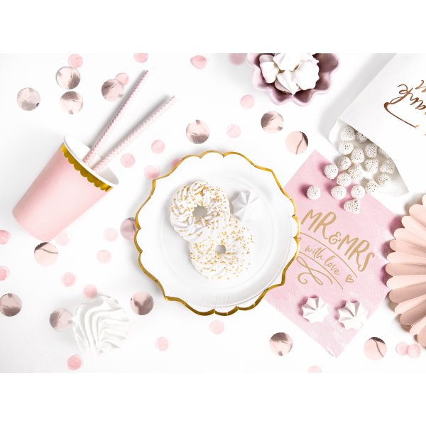 Desserttallerkener - Hvite med gullkant - 6-pakning Desserttallerkener - Hvite med gullkant - 6-pakning