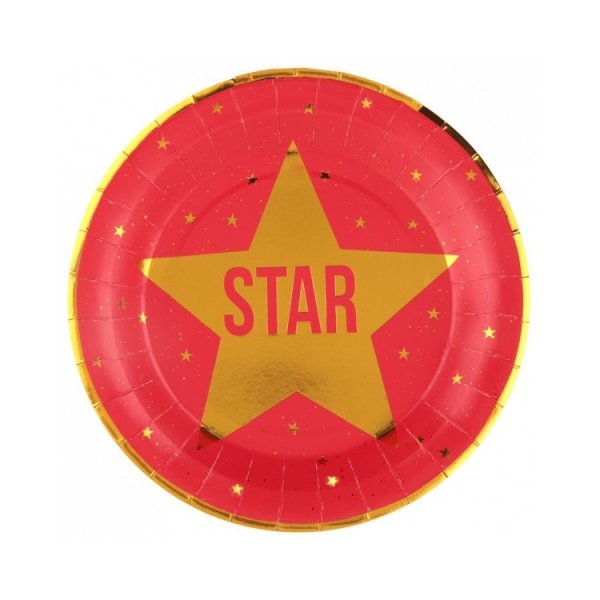 Papptallerkener - Hollywood - 22 cm - 10-pakning Papptallerkener - Hollywood - 22 cm - 10-pakning