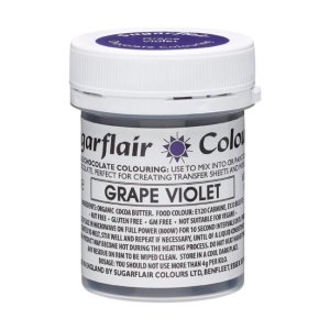 Sugarflair sjokoladefarge lilla (druefiolett) 35g