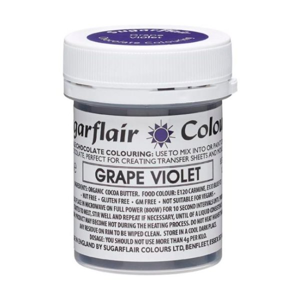 Sugarflair sjokoladefarge lilla (druefiolett) 35g Sugarflair sjokoladefarge lilla (druefiolett) 35g