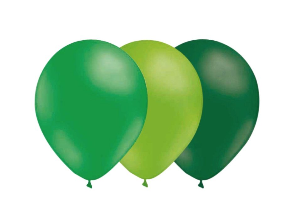 Ballonger – Mix – Grønn/Lime/Mørkegrønn – 15 stk – Ensfargede ballonger, Ballonger