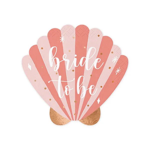 Servietter - Skjell - Brud - 20-pakning Servietter - Skjell - Brud - 20-pakning