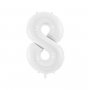 Tallballonger hvite, 86 cm - 1 stk Tallballonger hvite, 86 cm - 1 stk