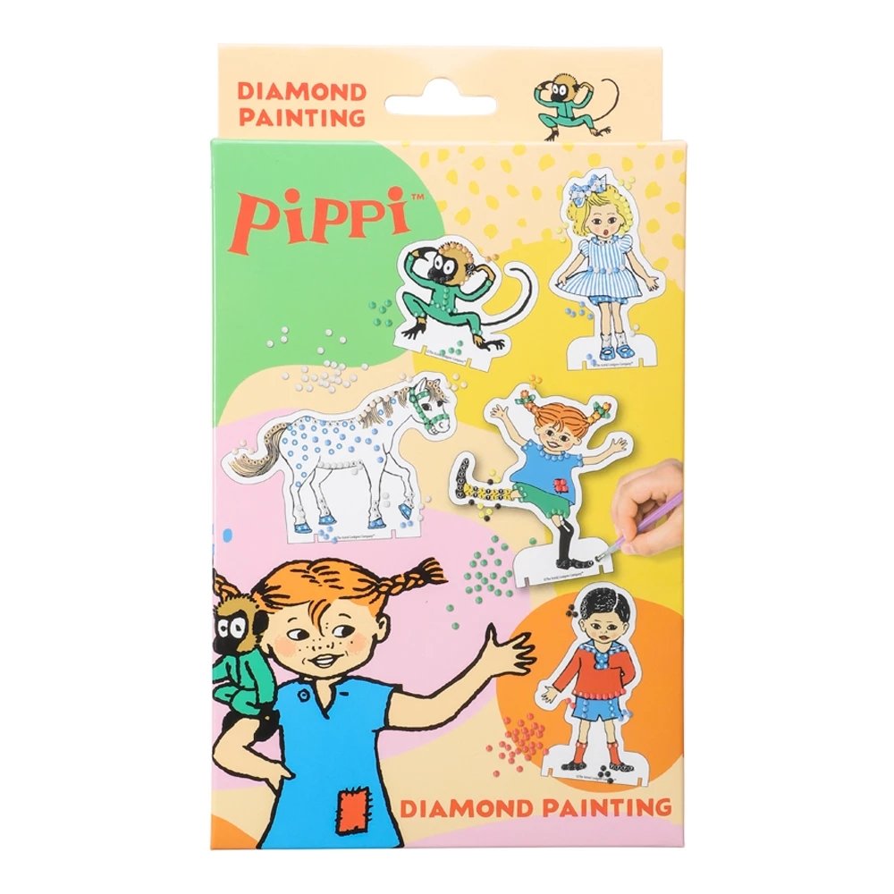 Diamantmaling - Pippi Langstrømpe - 5 motiver