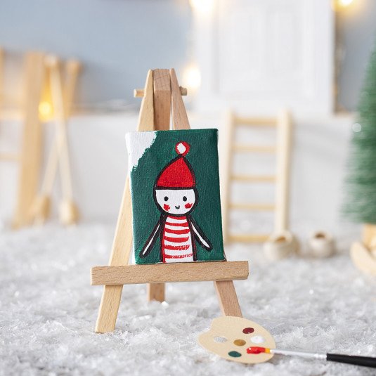 Miniatyr - Maling med staffeli