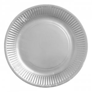 Papptallerkener - Sølv - 23 cm - 8-pakning Papptallerkener - Sølv - 23 cm - 8-pakning